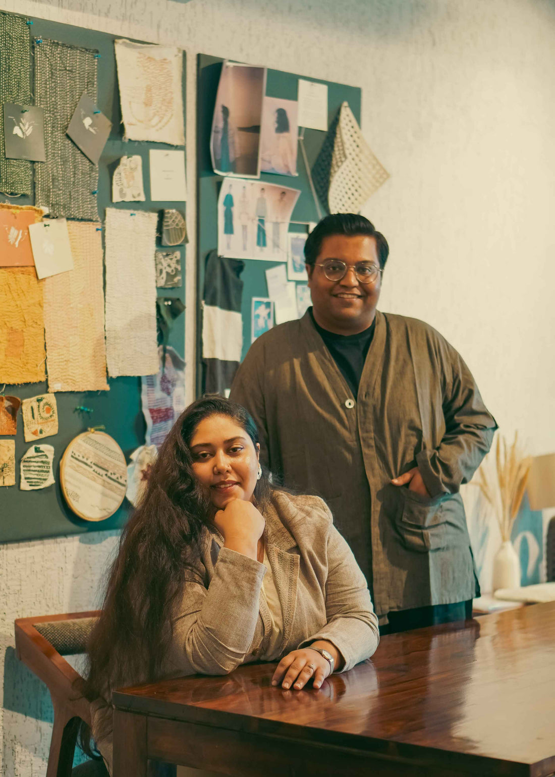 Drishti Modi and Rashmick Bose in the Lafaani Studio in Gurgaon