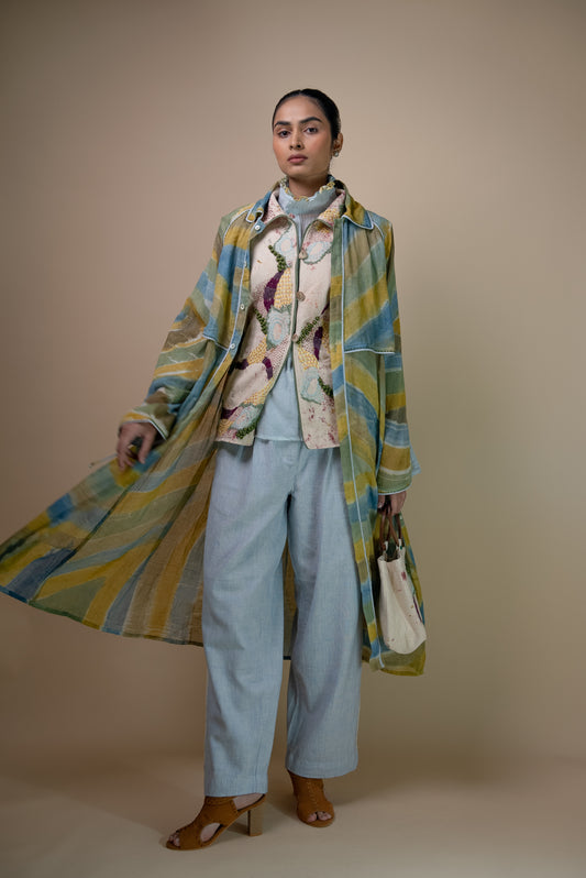 Meadows Unisex Hand Painted Trench