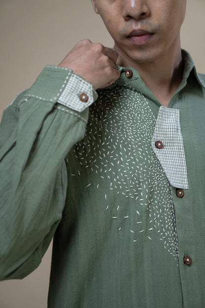 Meadows Embroidered Full Shirt