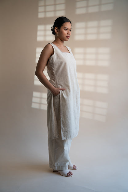 Dawning High Slit Tunic & Straight Pants Set