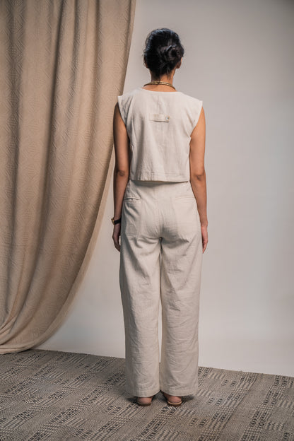 Rewind Cropped Blouse & Kora Straight Pants