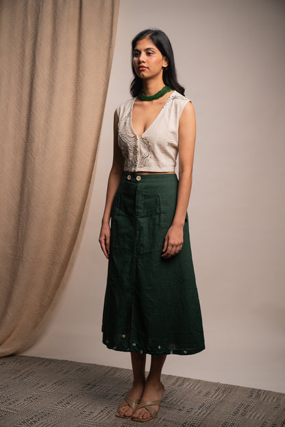 Rewind Cropped Blouse & Rewind Flared Skirt