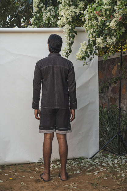 Sonder Panelled Shirt & Hem Detail Shorts