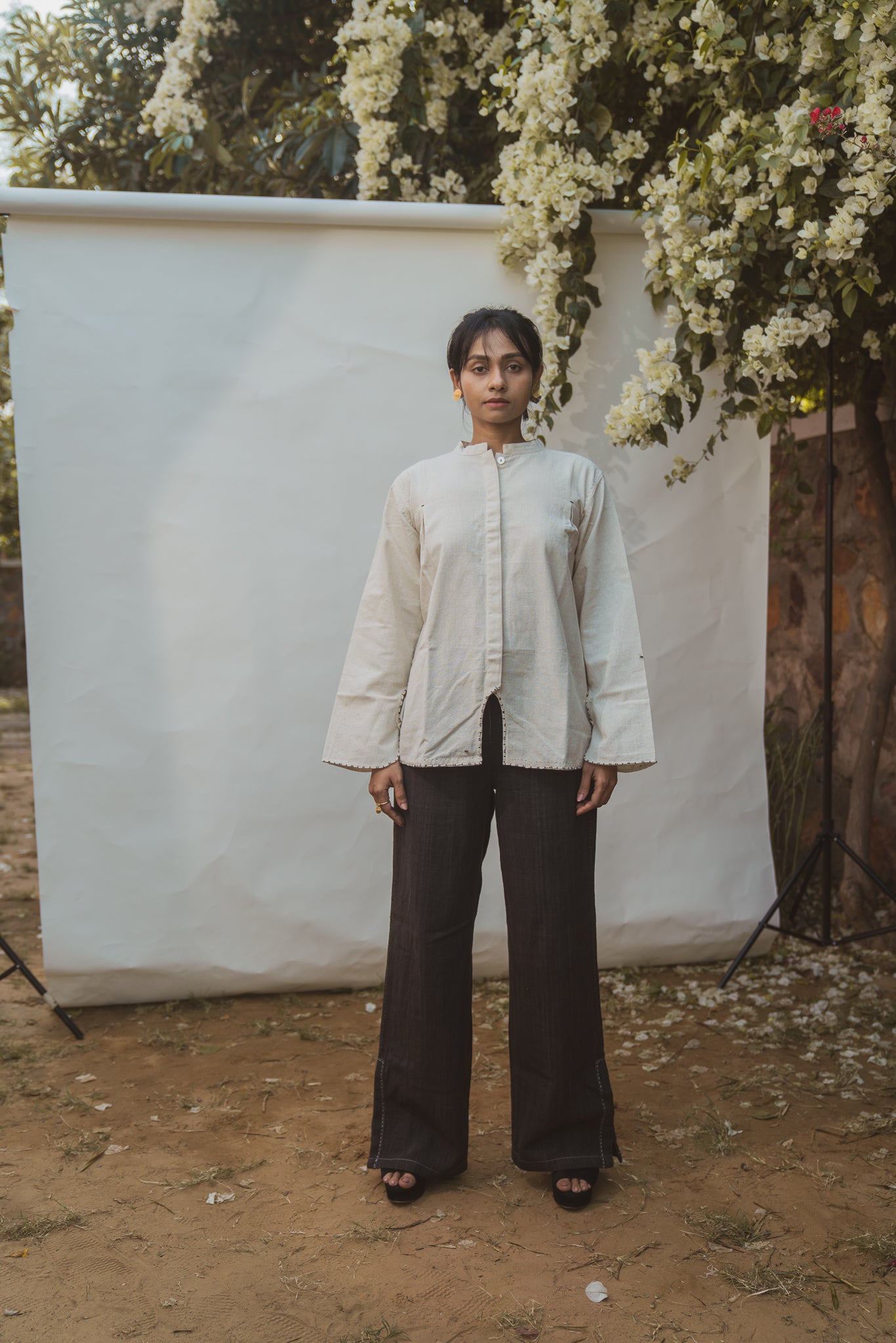 Sonder Mandarin Collar Blouse