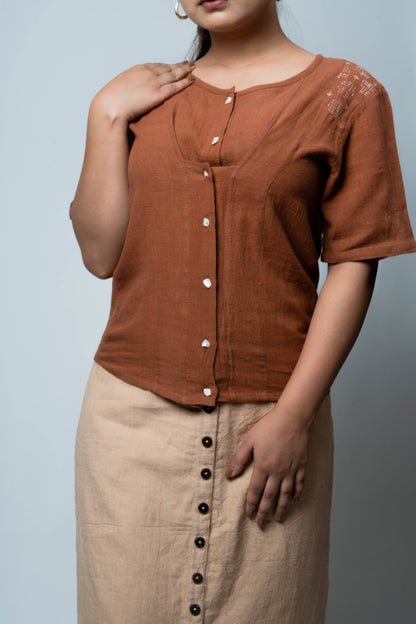 Flap Placket Blouse